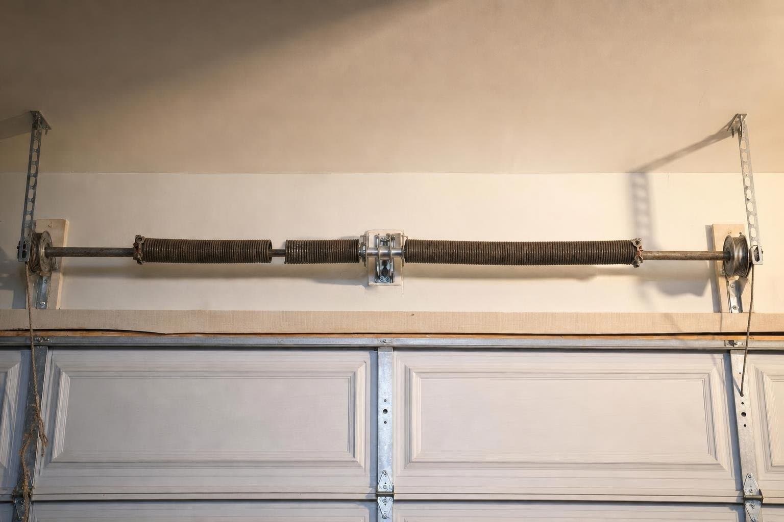 Torsion spring replacement in Millbrook, before